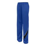 royal/black champion nova warm up pants front view