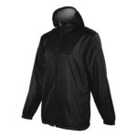 black champion stadium hooded jacket front view