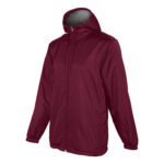 maroon champion stadium hooded jacket front view