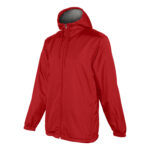 red champion stadium hooded jacket front view