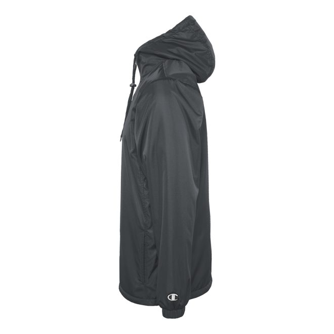 graphite champion stadium hooded jacket side view