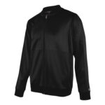 black/black champion break out warm up jacket front view