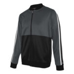 graphite/black/white champion break out warm up jacket front view