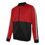 red/black/white champion break out warm up jacket front view