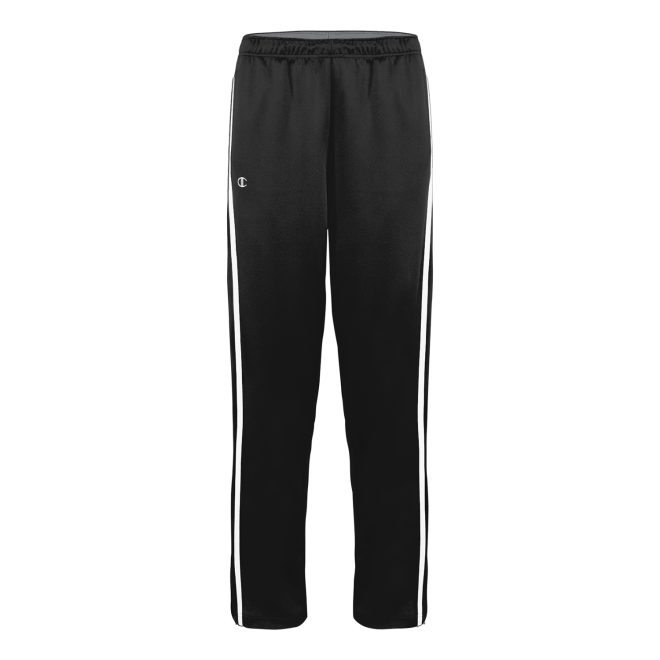 black/white champion break out warm up pant front view