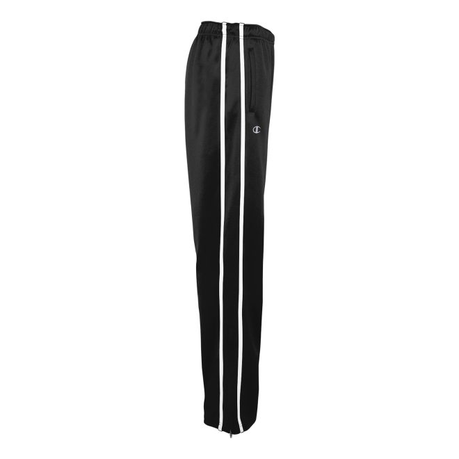 black/white champion break out warm up pant side view