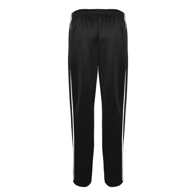 black/white champion break out warm up pant back view