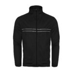 men black/white badger wired outer core warm up jacket front view