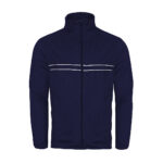 men navy/white badger wired outer core warm up jacket front view