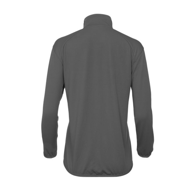 women grey badger wired outer core warm up jacket back view