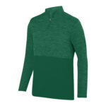 men dark green augusta shadow tonal heather zip pullover front view