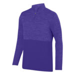 men purple augusta shadow tonal heather zip pullover front view