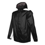 black/white champion quest warm up jacket front view