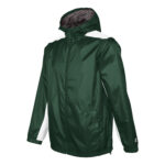 forest/white champion quest warm up jacket front view