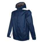 navy/white champion quest warm up jacket front view