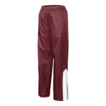 maroon/white champion quest warm up pant front view