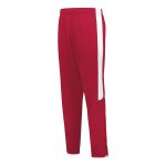 three-quarters view red/white Holloway Crosstown Warmup Pants