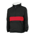 black/red charles river classic striped pullover front view