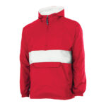 red/white charles river classic striped pullover front view