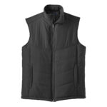 men black port authority puff vest front view