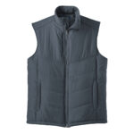 men slate/black port authority puff vest front view