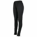 black augusta tapered leg pants front view