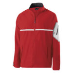 scarlet/white holloway weld jacket front view