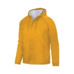 athletic gold augusta hooded coach jacket front view