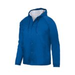 royal augusta hooded coach jacket front view