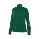 women dark green/white augusta medalist 2 jacket front view