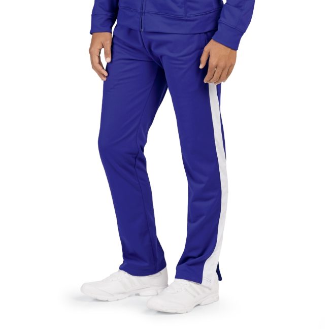 royal/white augusta medalist 2 pant front view paired with royal/white zip up