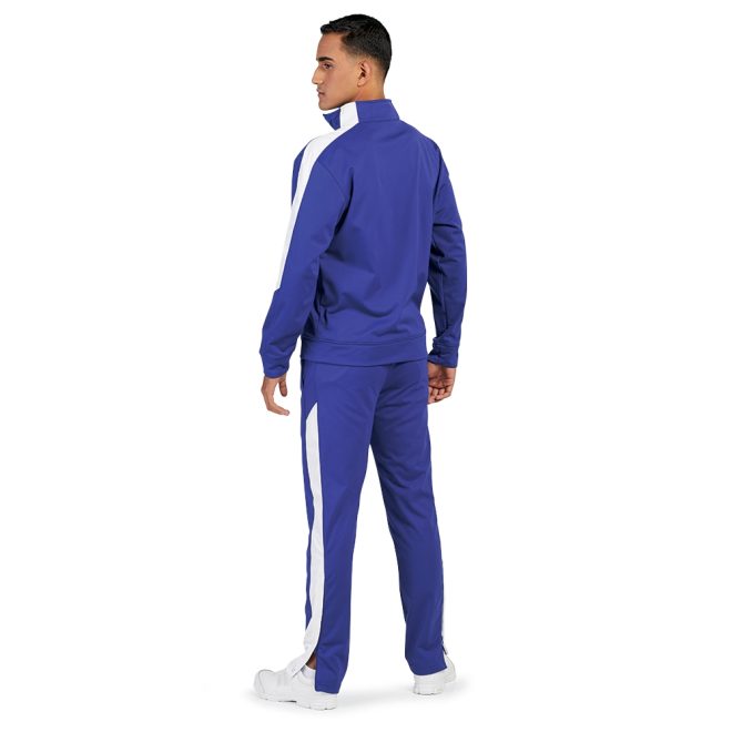 royal/white augusta medalist 2 pant back view paired with royal/white zip up