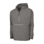 grey charles river pack-n-go pullover front view