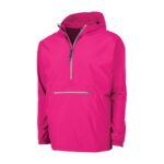hot pink charles river pack-n-go pullover front view