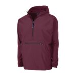 maroon charles river pack-n-go pullover front view