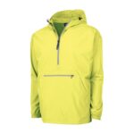 neon yellow charles river pack-n-go pullover front view