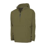 olive charles river pack-n-go pullover front view