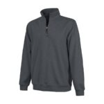 dark charcoal charles river crosswind quarter zip front view