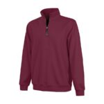 maroon charles river crosswind quarter zip front view