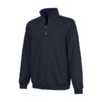 navy heather charles river crosswind quarter zip front view