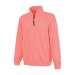 preppy pink charles river crosswind quarter zip front view