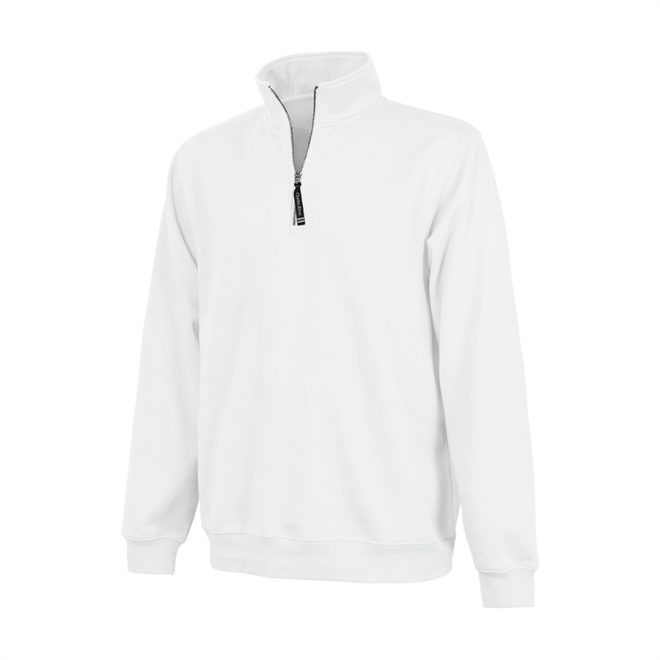 white charles river crosswind quarter zip front view