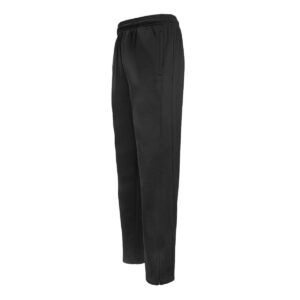 Black pennant performance pants, left three-quarters view