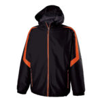 black/orange holloway charger warm up jacket front view