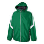 kelly/white holloway charger warm up jacket front view