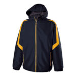 navy/light gold holloway charger warm up jacket front view