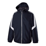 navy/white holloway charger warm up jacket front view