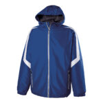 royal/white holloway charger warm up jacket front view