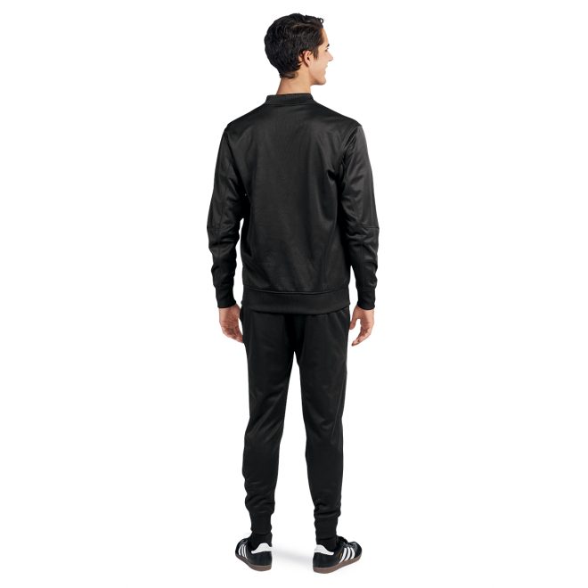 black augusta performance fleece jogger back view paired with black zip up