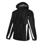 black/white champion trailblazer warm up jacket front view